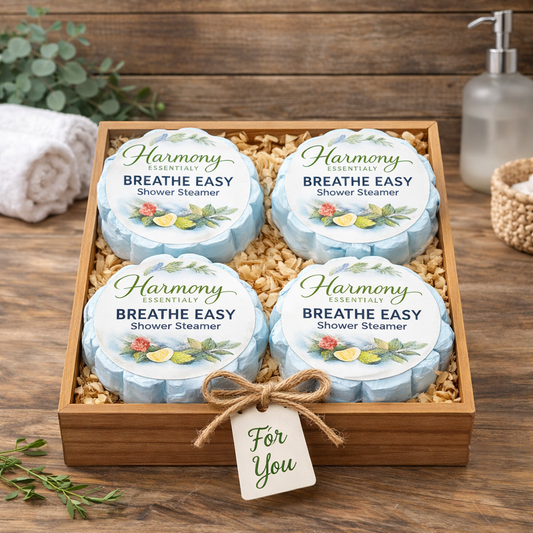 4 Count Breathe Easy Shower Steamers with Gift Box