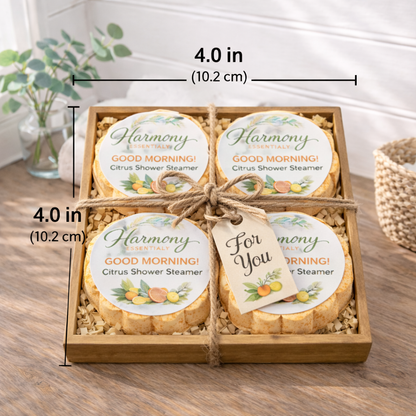 4 Count Good Morning Citrus Shower Steamers with Gift Box
