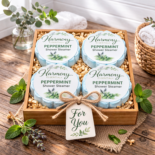 4 Count Peppermint Shower Steamers with Gift Box