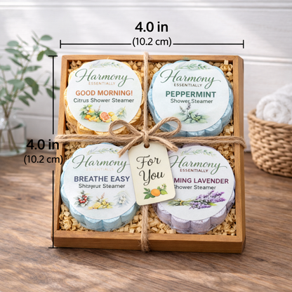 4 Count Sampler Pack Shower Steamers with Gift Box